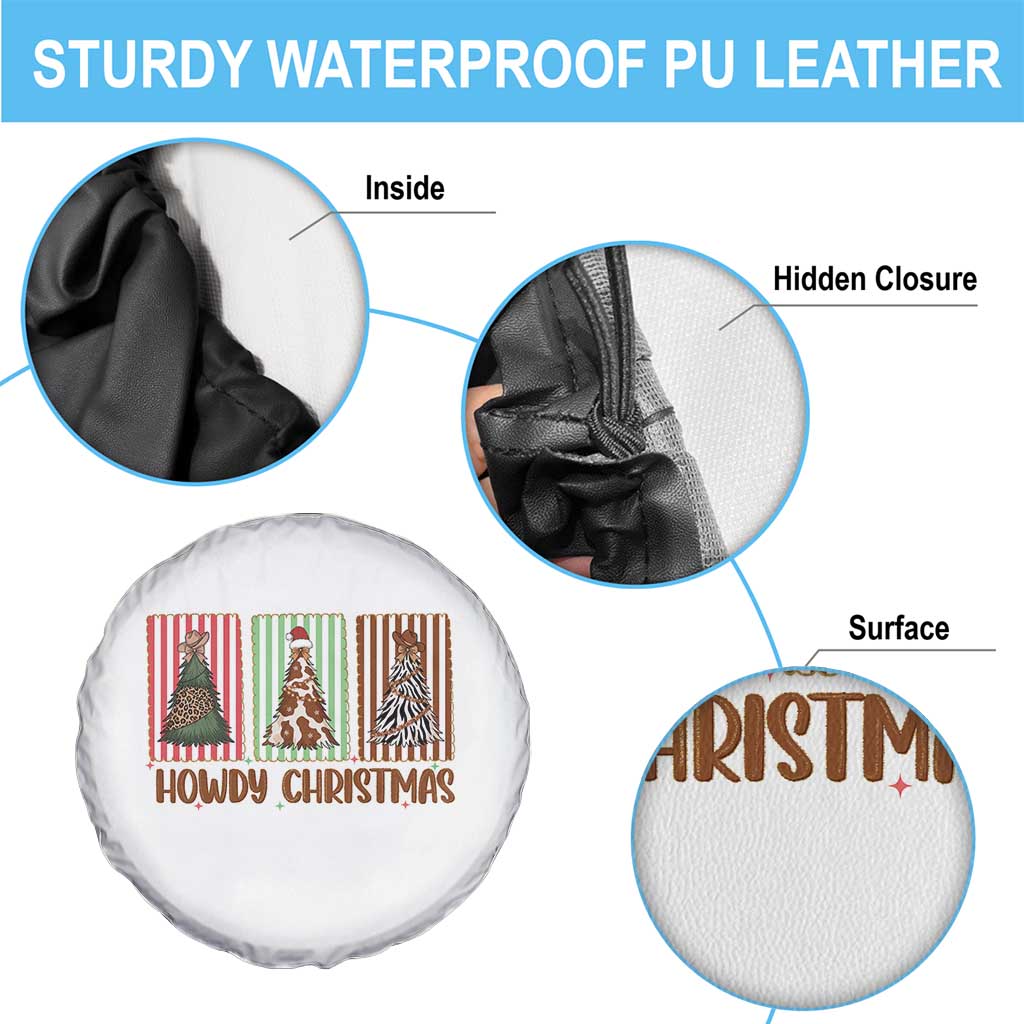 Howdy Christmas Spare Tire Cover Funny Western Xmas Tree Rodeo Fan Gift TS12 Print Your Wear