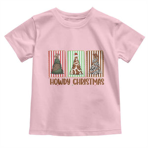 Howdy Christmas Toddler T Shirt Funny Western Xmas Tree Rodeo Fan Gift TS12 Light Pink Print Your Wear
