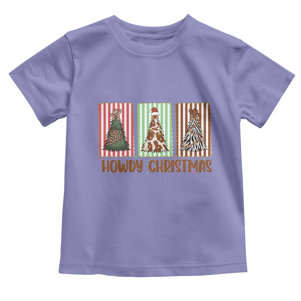 Howdy Christmas Toddler T Shirt Funny Western Xmas Tree Rodeo Fan Gift TS12 Violet Print Your Wear