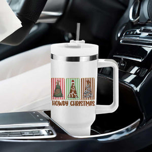 Howdy Christmas Tumbler With Handle Funny Western Xmas Tree Rodeo Fan Gift TS12 Print Your Wear