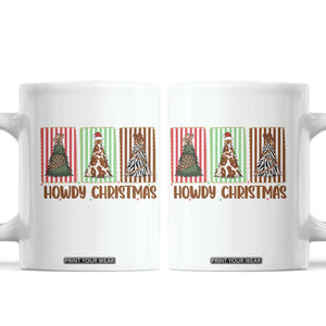 Howdy Christmas Coffee Mug Funny Western Xmas Tree Rodeo Fan Gift TS12 White Print Your Wear