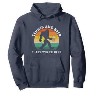 Funny Bigfoot Tennis Player Beer Lover Hoodie That Is Why I Am Here TS12 Navy Print Your Wear