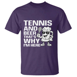 Funny Tennis And Beer That Is Why I Am Here T Shirt TS12 Purple Print Your Wear
