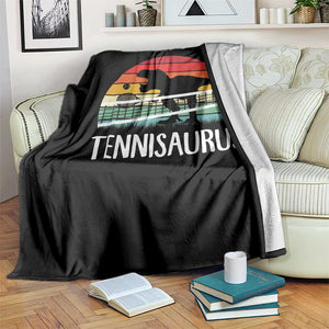 Funny Dinosaur Tennis Player Gift Throw Blanket Tennisaurus TS12 Print Your Wear