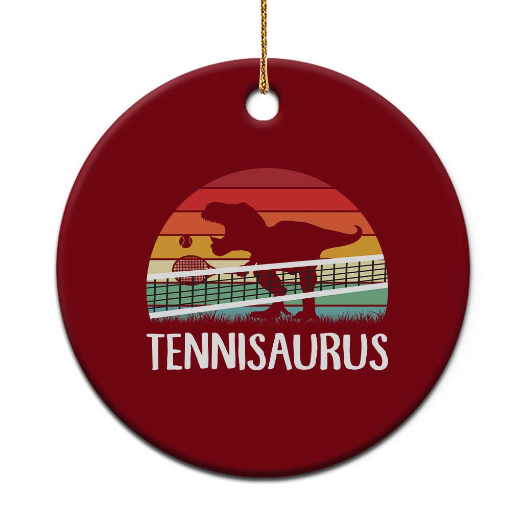 Funny Dinosaur Tennis Player Gift Ceramic Ornament Tennisaurus TS12 1pc Red Print Your Wear