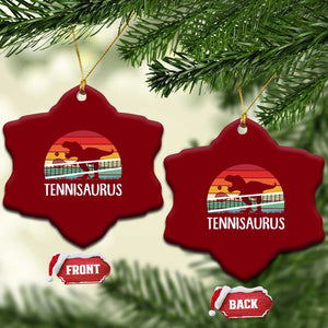 Funny Dinosaur Tennis Player Gift Ceramic Ornament Tennisaurus TS12 Print Your Wear