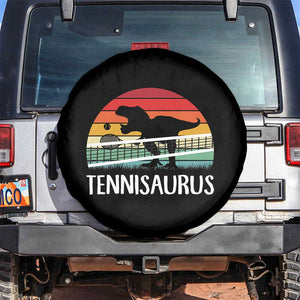 Funny Dinosaur Tennis Player Gift Spare Tire Cover Tennisaurus TS12 No hole Black Print Your Wear