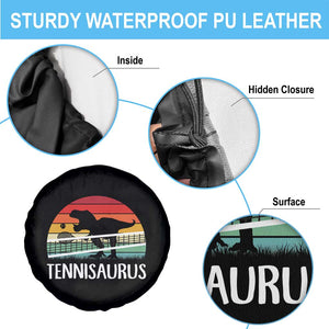 Funny Dinosaur Tennis Player Gift Spare Tire Cover Tennisaurus TS12 Print Your Wear
