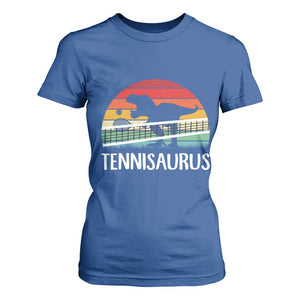 Funny Dinosaur Tennis Player Gift T Shirt For Women Tennisaurus TS12 Royal Blue Print Your Wear