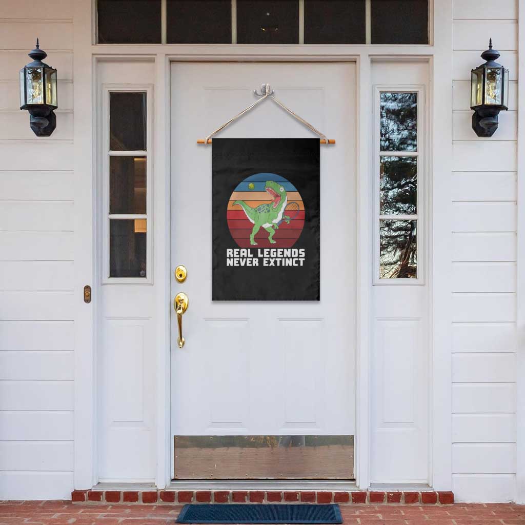 Retro Dinosaur Tennis Player Garden Flag Real Legends Never Extinct TS12 Print Your Wear
