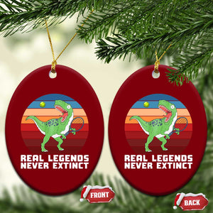 Retro Dinosaur Tennis Player Ceramic Ornament Real Legends Never Extinct TS12 Print Your Wear