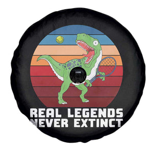 Retro Dinosaur Tennis Player Spare Tire Cover Real Legends Never Extinct TS12 Print Your Wear