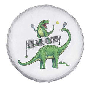 Funny Prehistoric Dinosaur Tennis Player Game Day Spare Tire Cover TS12 Print Your Wear