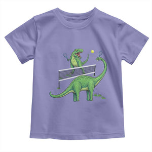 Funny Prehistoric Dinosaur Tennis Player Game Day Toddler T Shirt TS12 Violet Print Your Wear