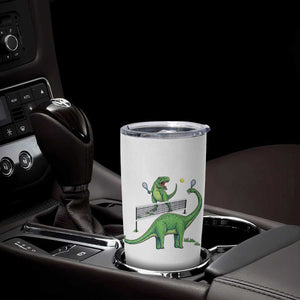 Funny Prehistoric Dinosaur Tennis Player Game Day Tumbler Cup TS12 Print Your Wear