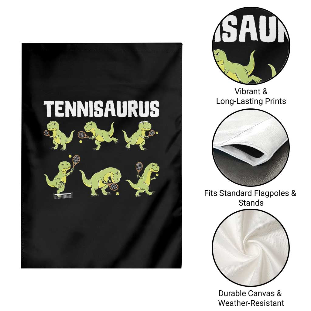 Funny Prehistoric Dinosaur Tennis Player Garden Flag Gift For Tennis Fans TS12 Print Your Wear