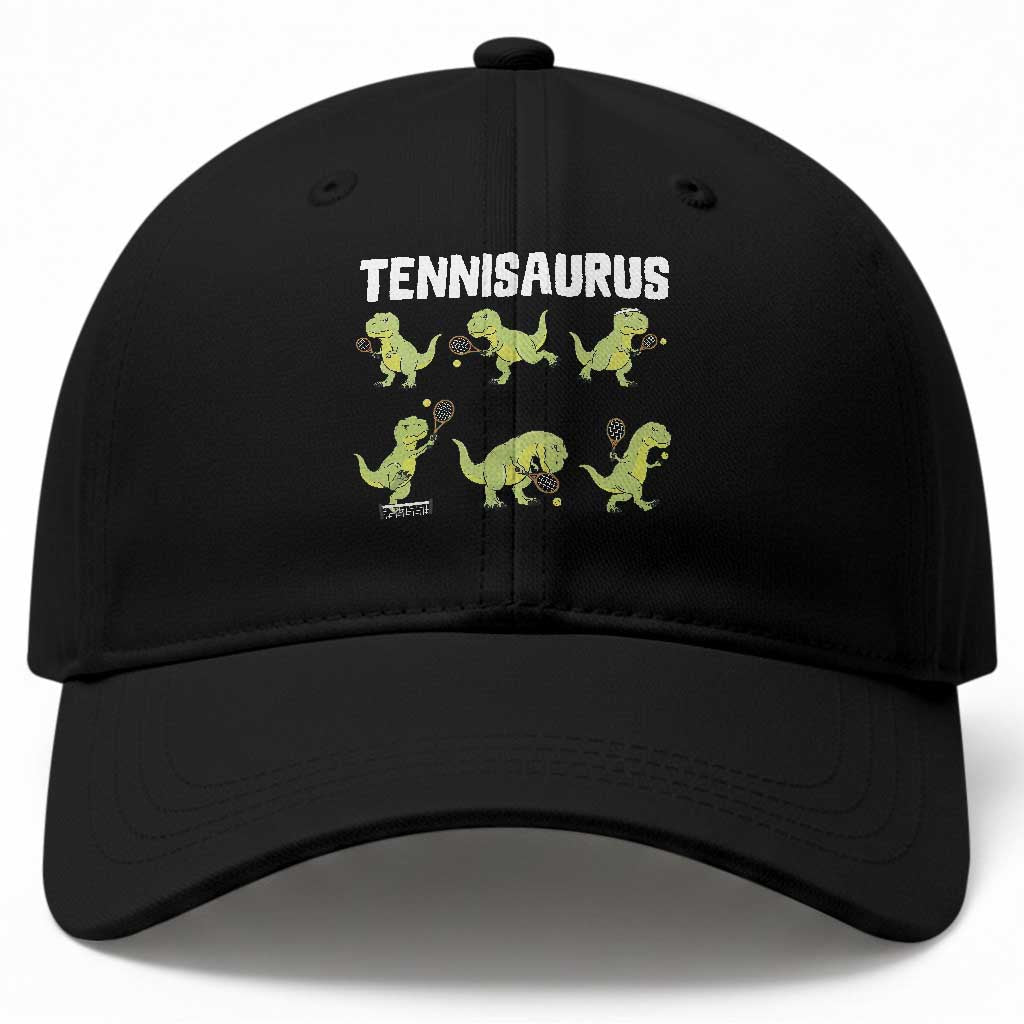 Funny Prehistoric Dinosaur Tennis Player Baseball Cap Gift For Tennis Fans TS12 Print Your Wear