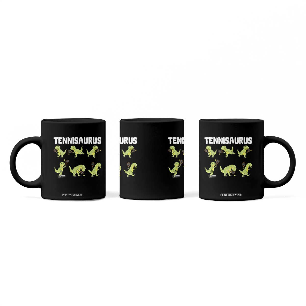 Funny Prehistoric Dinosaur Tennis Player Coffee Mug Gift For Tennis Fans TS12 Print Your Wear