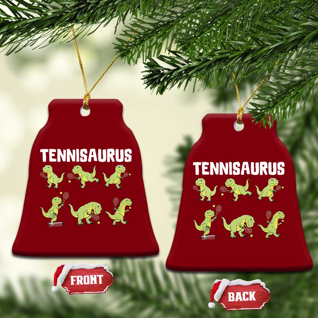 Funny Prehistoric Dinosaur Tennis Player Ceramic Ornament Gift For Tennis Fans TS12 Print Your Wear