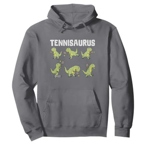 Funny Prehistoric Dinosaur Tennis Player Hoodie Gift For Tennis Fans TS12 Charcoal Print Your Wear