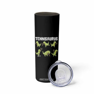 Funny Prehistoric Dinosaur Tennis Player Skinny Tumbler Gift For Tennis Fans TS12 Print Your Wear