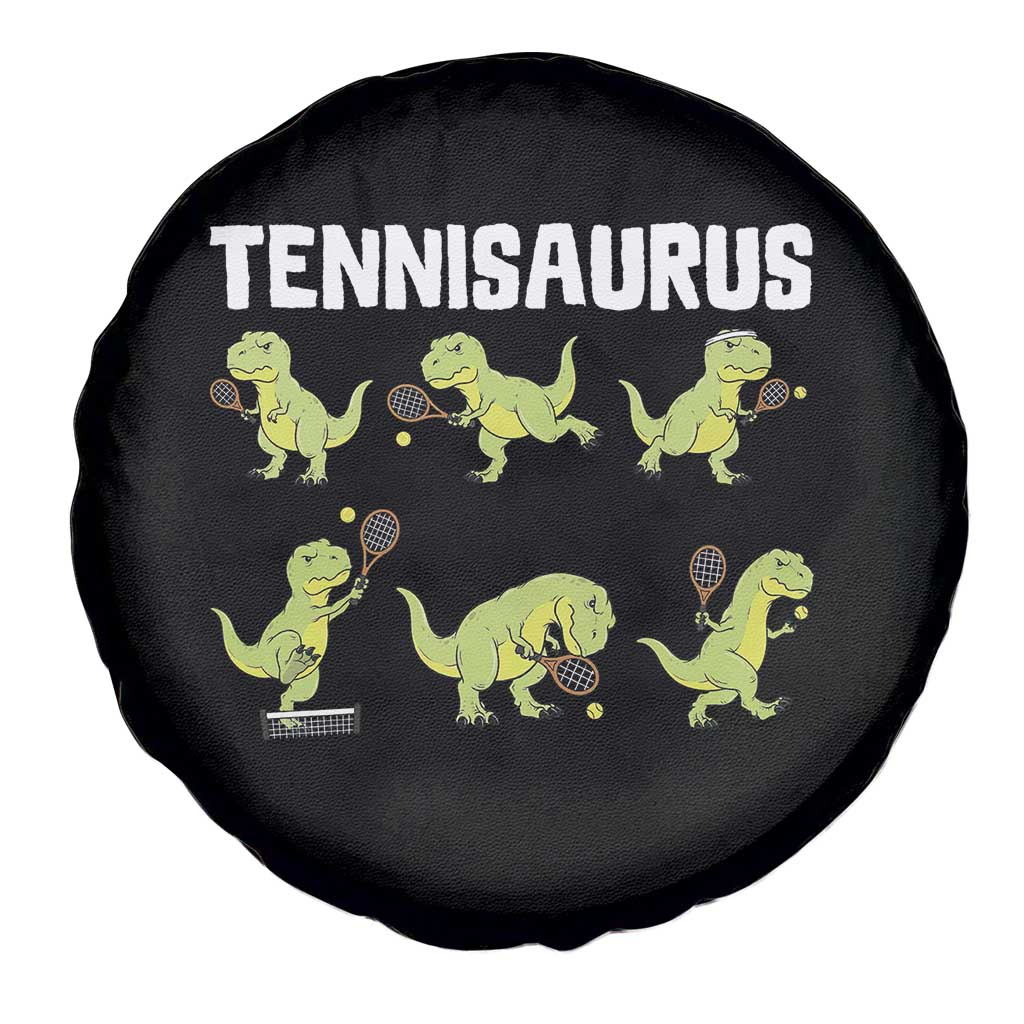 Funny Prehistoric Dinosaur Tennis Player Spare Tire Cover Gift For Tennis Fans TS12 Print Your Wear