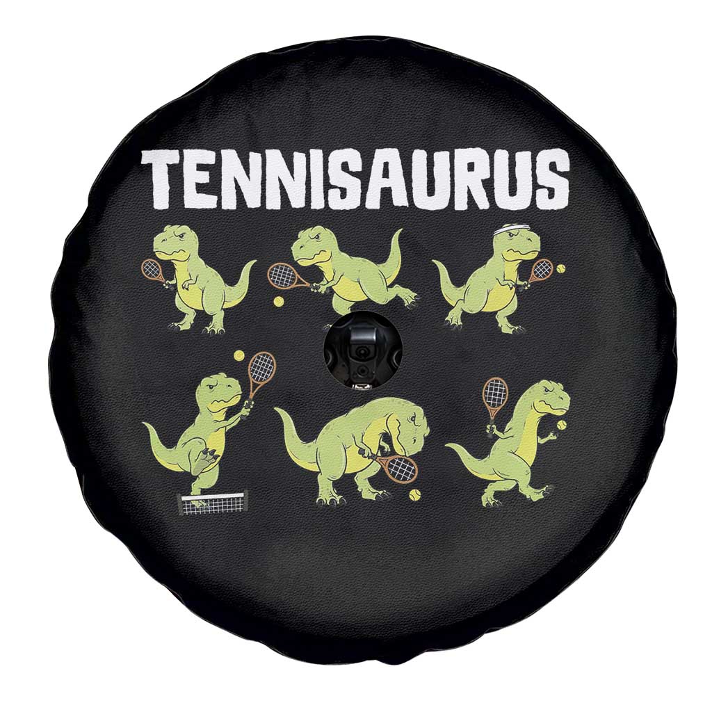 Funny Prehistoric Dinosaur Tennis Player Spare Tire Cover Gift For Tennis Fans TS12 Print Your Wear