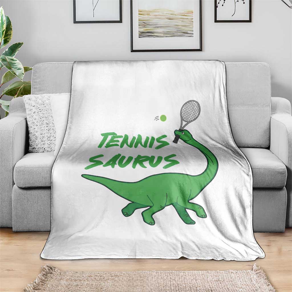 Funny Tennis Dinosaur Tennis Lover Throw Blanket Gift For Tennis Fans TS12 Print Your Wear