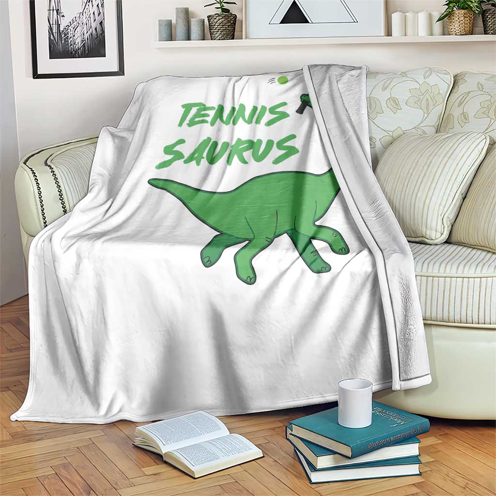 Funny Tennis Dinosaur Tennis Lover Throw Blanket Gift For Tennis Fans TS12 Print Your Wear