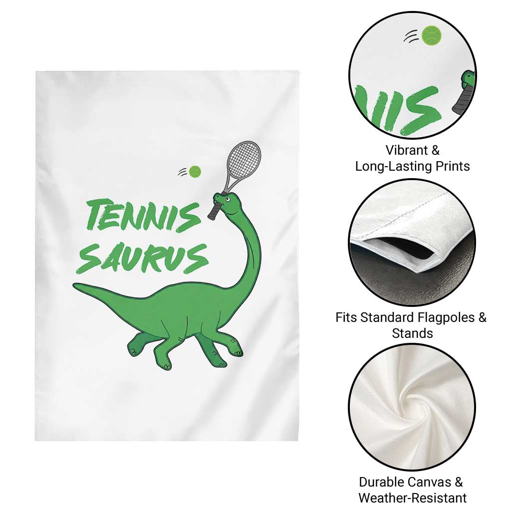 Funny Tennis Dinosaur Tennis Lover Garden Flag Gift For Tennis Fans TS12 Print Your Wear