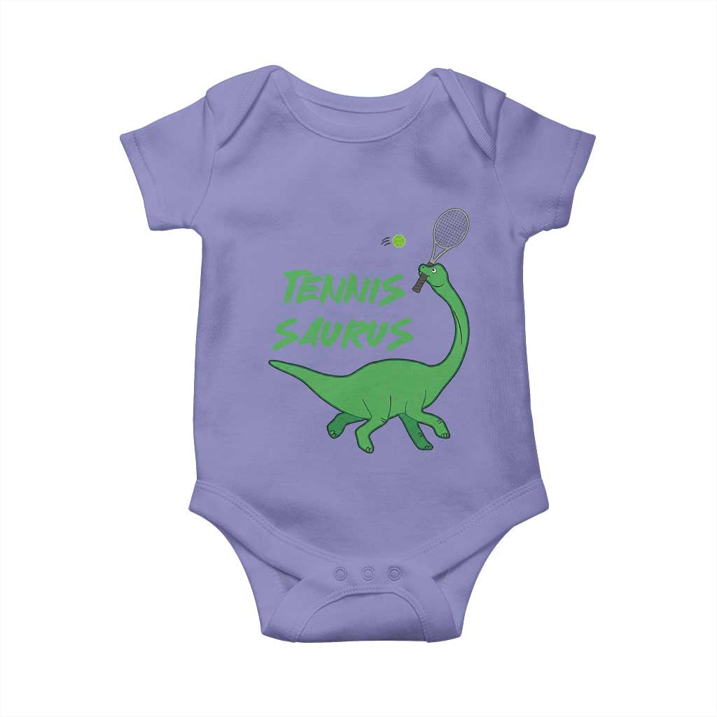 Funny Tennis Dinosaur Tennis Lover Baby Onesie Gift For Tennis Fans TS12 Violet Print Your Wear