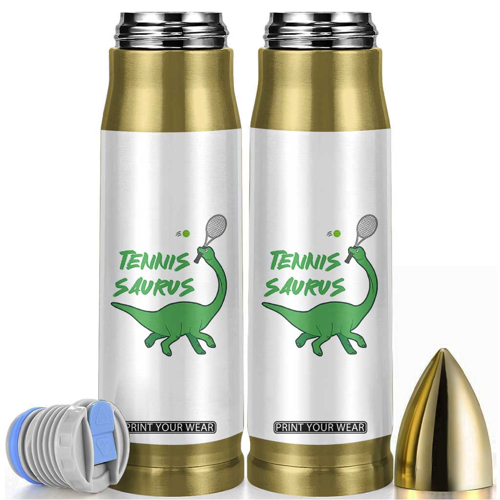 Funny Tennis Dinosaur Tennis Lover Bullet Tumbler Gift For Tennis Fans TS12 White Print Your Wear