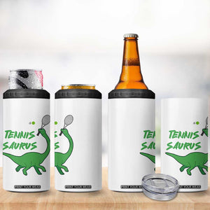 Funny Tennis Dinosaur Tennis Lover 4 in 1 Can Cooler Tumbler Gift For Tennis Fans TS12 Print Your Wear