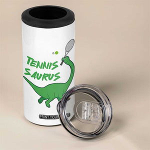 Funny Tennis Dinosaur Tennis Lover 4 in 1 Can Cooler Tumbler Gift For Tennis Fans TS12 Print Your Wear