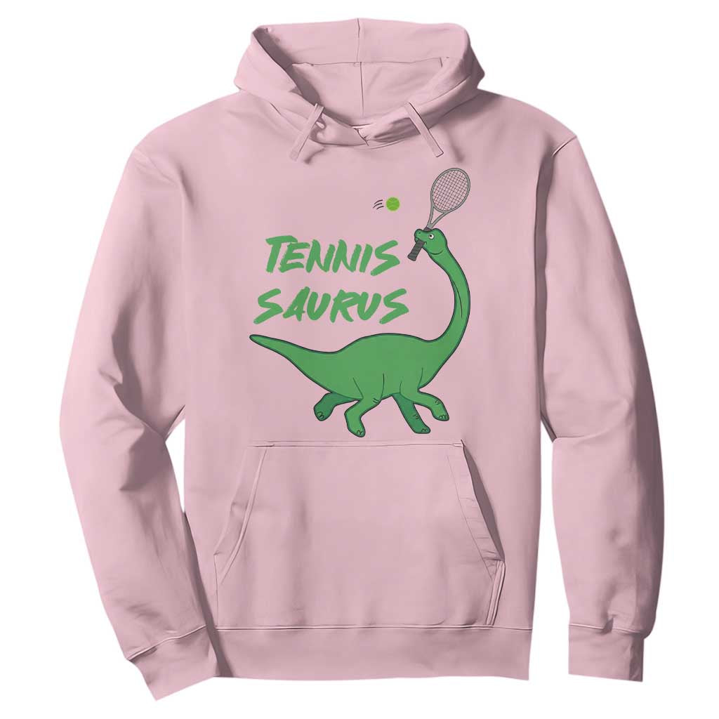 Funny Tennis Dinosaur Tennis Lover Hoodie Gift For Tennis Fans TS12 Light Pink Print Your Wear