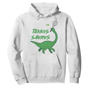 Funny Tennis Dinosaur Tennis Lover Hoodie Gift For Tennis Fans TS12 White Print Your Wear