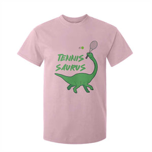 Funny Tennis Dinosaur Tennis Lover T Shirt For Kid Gift For Tennis Fans TS12 Light Pink Print Your Wear