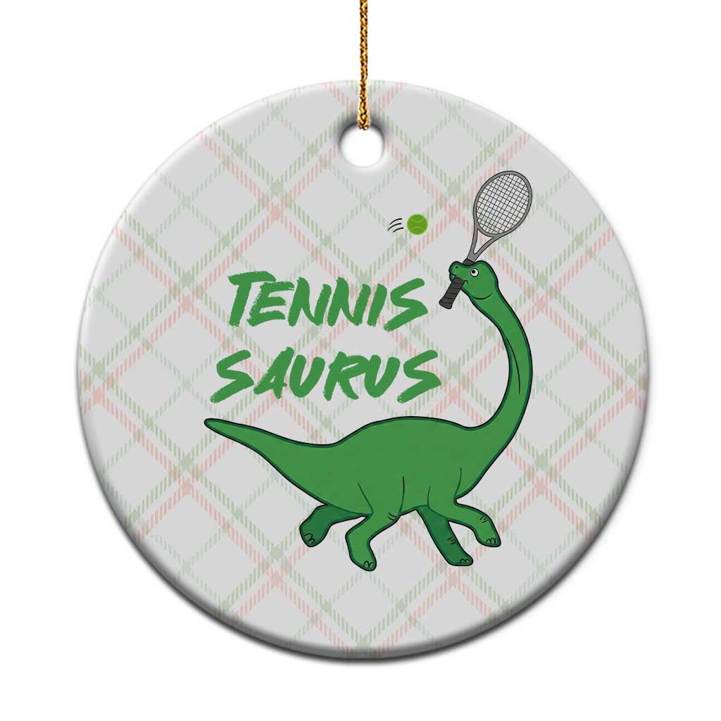 Funny Tennis Dinosaur Tennis Lover Ceramic Ornament Gift For Tennis Fans TS12 1pc Christmas Plaid Print Your Wear