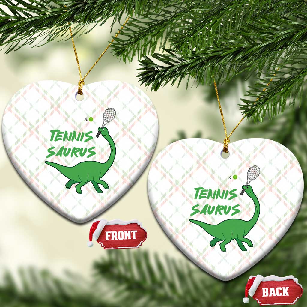 Funny Tennis Dinosaur Tennis Lover Ceramic Ornament Gift For Tennis Fans TS12 Print Your Wear