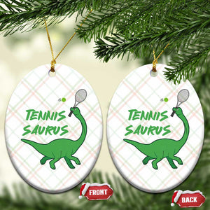 Funny Tennis Dinosaur Tennis Lover Ceramic Ornament Gift For Tennis Fans TS12 Print Your Wear