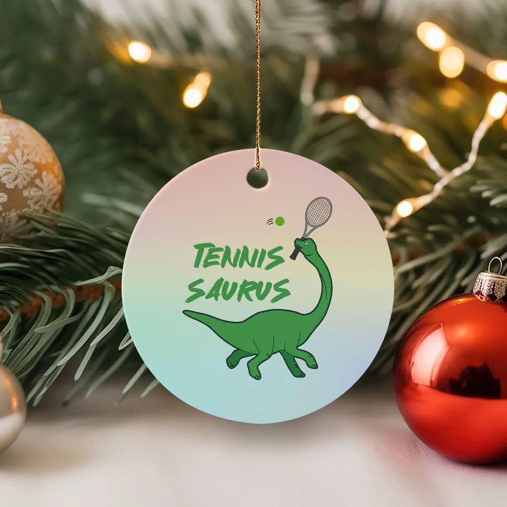 Funny Tennis Dinosaur Tennis Lover Ceramic Ornament Gift For Tennis Fans TS12 1pc Pastel Print Your Wear