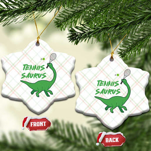 Funny Tennis Dinosaur Tennis Lover Ceramic Ornament Gift For Tennis Fans TS12 Print Your Wear