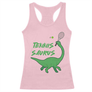 Funny Tennis Dinosaur Tennis Lover Racerback Tank Top Gift For Tennis Fans TS12 Light Pink Print Your Wear