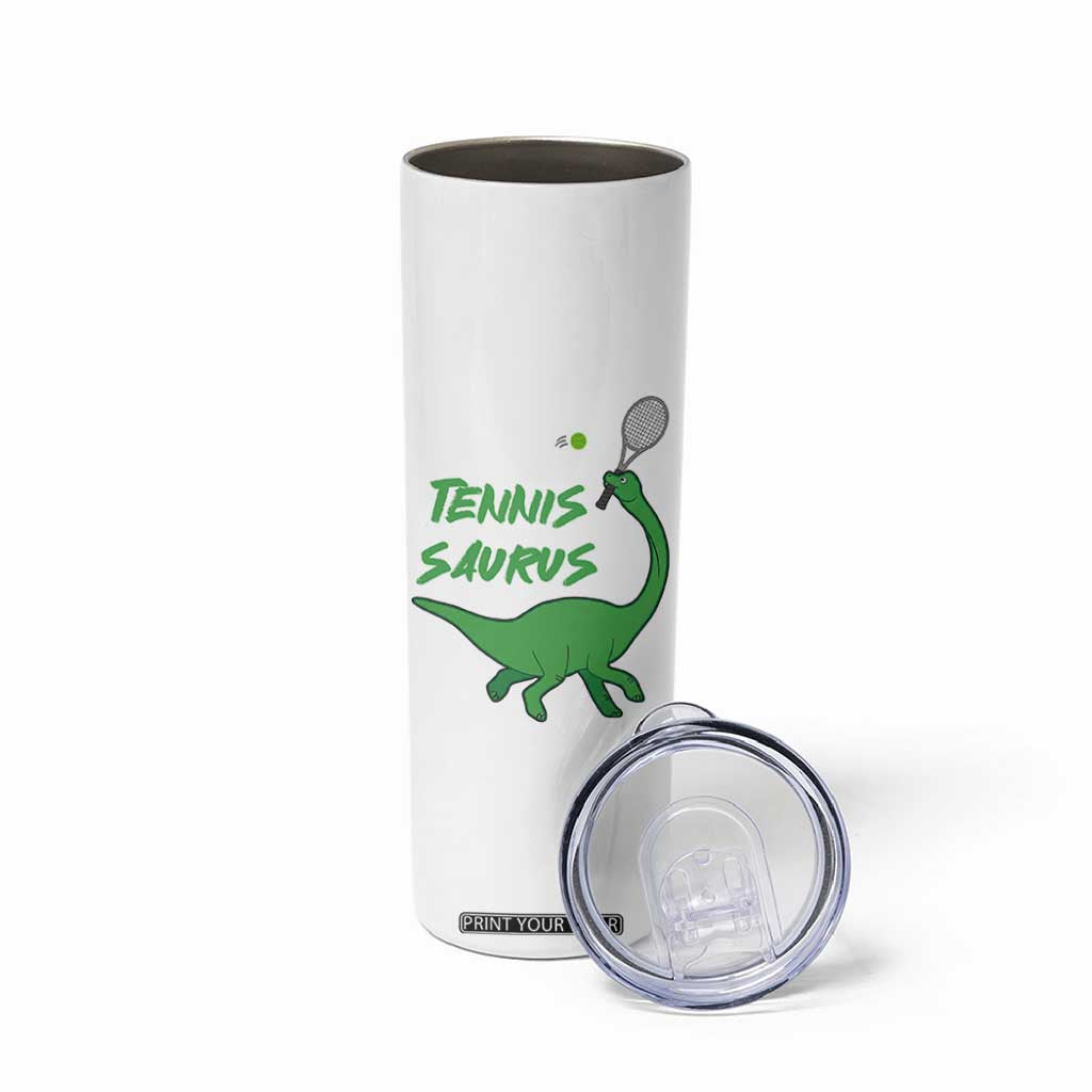 Funny Tennis Dinosaur Tennis Lover Skinny Tumbler Gift For Tennis Fans TS12 Print Your Wear