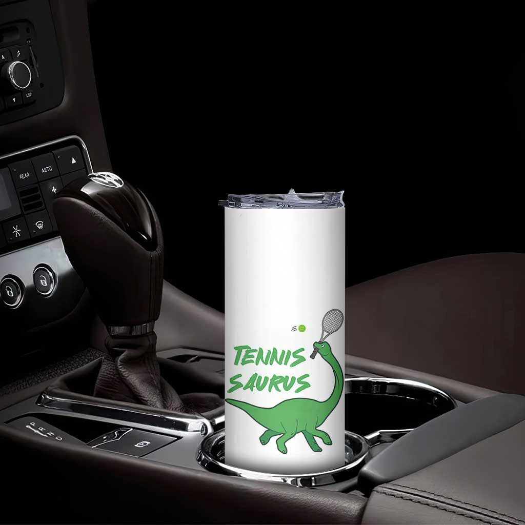 Funny Tennis Dinosaur Tennis Lover Skinny Tumbler Gift For Tennis Fans TS12 Print Your Wear
