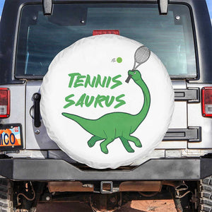 Funny Tennis Dinosaur Tennis Lover Spare Tire Cover Gift For Tennis Fans TS12 No hole White Print Your Wear