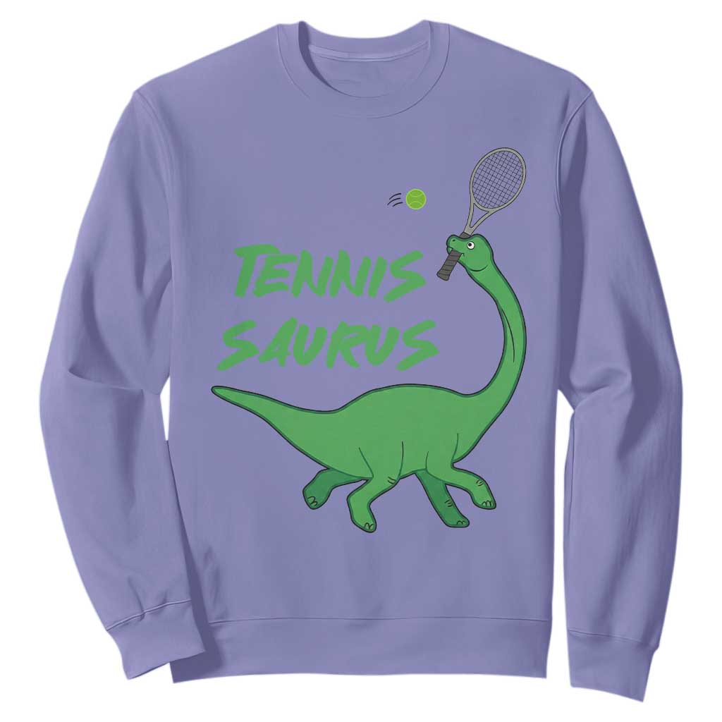 Funny Tennis Dinosaur Tennis Lover Sweatshirt Gift For Tennis Fans TS12 Violet Print Your Wear