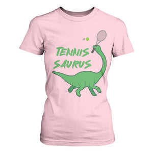 Funny Tennis Dinosaur Tennis Lover T Shirt For Women Gift For Tennis Fans TS12 Light Pink Print Your Wear