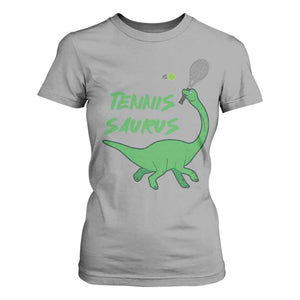 Funny Tennis Dinosaur Tennis Lover T Shirt For Women Gift For Tennis Fans TS12 Sport Gray Print Your Wear