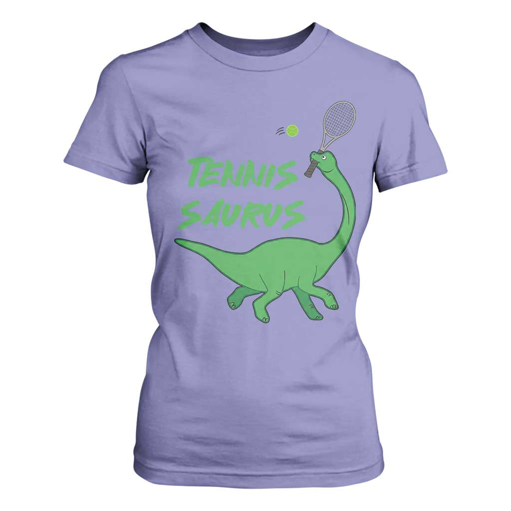 Funny Tennis Dinosaur Tennis Lover T Shirt For Women Gift For Tennis Fans TS12 Violet Print Your Wear